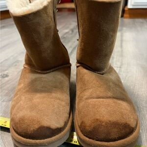 UGG Tan Boots with Brown Bows